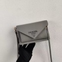 Prada Saffiano leather mini-bag 1BP020 grey HV00448Gh26