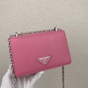 Prada Saffiano leather mini shoulder bag 2BD032 pink HV05487PC54