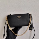 Prada Saffiano leather mini shoulder bag 2BH171 black HV03016nE34