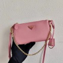 Prada Saffiano leather mini shoulder bag 2BH171 pink HV00097AM45