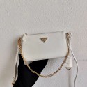 Prada Saffiano leather mini shoulder bag 2BH171 white HV00245Cw85