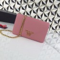 Prada Saffiano leather shoulder bag 1BP012 pink HV04429Kd37