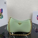 Prada Saffiano leather shoulder bag 2BC148 green HV06319lU52