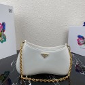 Prada Saffiano leather shoulder bag 2BC148 white HV06818Gw67