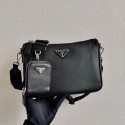 Prada Saffiano leather shoulder bag 2VH113 black HV08264nB26