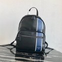 Prada Technical fabric and leather backpack 2VZ066 black&blue HV01015xa43