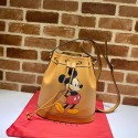 Replica AAA Gucci Disney x Mickey Mouse Small Bucket Bag 602692 Brown HV07724of41