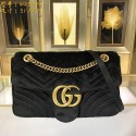 Replica AAA Gucci GG Marmont Medium Velvet Shoulder Bag 443496 black HV05899of41