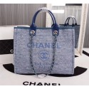 Replica Best Quality Chanel Canvas Tote Shopping Bag 8099 blue HV04500Rf83