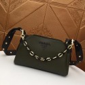 Replica Best Quality Prada Calf leather shoulder bag 2032 black HV02675Rf83