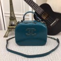 Replica Chanel Calfskin & Gold-Tone Metal bag A81332 blue HV01361Xe44
