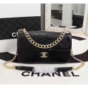 Replica Chanel Calfskin Leather flap bag 2239 black HV06482zR45