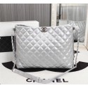 Replica Chanel Calfskin Leather Shoulder Bag 33656 Silver HV03156XB19