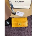 Replica Chanel Classic Flap Bag Original Alligator & Gold-Tone Metal A01112 lemon HV00589rH96