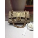 Replica Chanel Classic Handbag Python & Gold-Tone Metal A01112 gold HV11785ec82