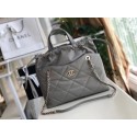 Replica Chanel Classic Sheepskin Leather Shopping bag AS0985 grey HV05875Sf59