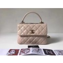 Replica Chanel Classic Top Handle Bag 2371 cream sheepskin gold chain HV10280Kg43