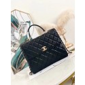 Replica Chanel coco flap bag with top handle A92237 black HV08311AP18