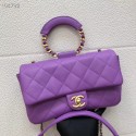 Replica Chanel flap bag Lambskin & Gold Metal AS1358 purple HV01037Vi77