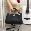 Replica Chanel Flap Bag with Top Handle A57147 black HV00790Kg43