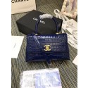 Replica Chanel flap bag with top handle A93737 blue HV01767Vi77