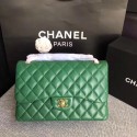 Replica Chanel Flap Original Lambskin Leather Shoulder Bag CF1113 green gold chain HV01684rH96