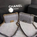 Replica Chanel Flap Shoulder Bag Original Sheepskin Leather LE BOY 67085 gray HV04459DY71