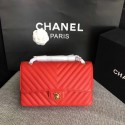 Replica Chanel Flap Shoulder Bags red Leather CF 1112V gold chain HV06421nB47