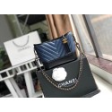 Replica Chanel gabrielle small hobo bag A91810 blue&black HV03521XB19