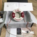 Replica Chanel Lambskin & Gold-Tone Metal small round bag AS0209 red HV07759aG44