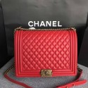 Replica Chanel LE BOY Shoulder Bag Original Sheepskin Leather 67087 red Gold chain HV09829SV68