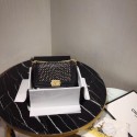 Replica Chanel Leboy Original Calfskin leather Shoulder Bag G67086 black & gold -Tone Metal HV07320sA83