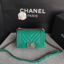 Replica Chanel Leboy Original Caviar leather Shoulder Bag A67085 green silver chain HV06908Ye83