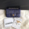Replica Chanel Mini Flap Bag Python & Gold-Tone Metal A69900 dark blue HV04573iF91