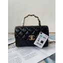 Replica Chanel mini flap bag with top handle AS2477 black HV06007Ix66