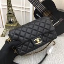 Replica Chanel mini Sheepskin Leather cross-body bag 5698 black HV10432ij65