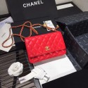 Replica Chanel Original Small classic Sheepskin flap bag AS33814 red HV11825Ac56