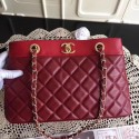 Replica Chanel Sheepskin Leather shopping bag 3369 red HV00691AP18