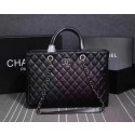 Replica Chanel Sheepskin Leather Tote Bag 3625 black HV10121Xe44