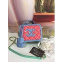 Replica Chanel small vanity case Grained Calfskin & gold-Tone Metal A93342 Pink&Green&blue HV08033Yn66
