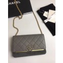 Replica Chanel Wallet on Chain Original A70641 grey HV01370cK54