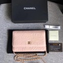 Replica Chanel WOC Mini Shoulder Bag A33814 pink gold chain HV11545cK54