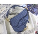 Replica Cheap Dior SADDLE DENIM CANVAS BAG M928 blue HV01281Mq48