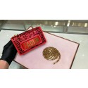 Replica Designer DIOR WITH CHAIN SMOOTH CALFSKIN EMBROIDERED WITH A MOSAIC OF MIRRORS M900 red HV00355Bb80