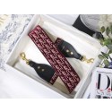 Replica Dior Oblique Embroidered Velvet SHOULDER STRAP S8540CWVF-3 Burgundy HV06800cK54