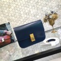 Replica Fashion Celine Classic Box Small Flap Bag Calf leather 5698 dark blue HV06500yI43