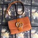 Replica Gucci Arli small shoulder bag 550129 brown suede HV06417ij65