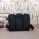 Replica Gucci GG canvas Briefcase PVC 474135 black HV06094iu55