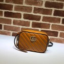 Replica Gucci GG Marmont Matelasse mini Bag 448065 brown HV04437Hd81