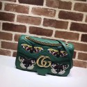 Replica Gucci GG Marmont medium matelasse shoulder bag 443496 green HV03330hD86